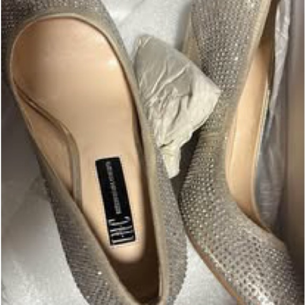 INC International Concepts Sparkling Silver Heels